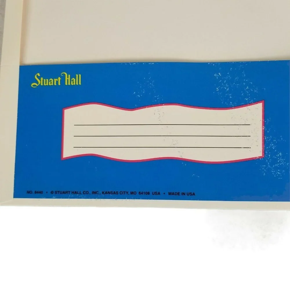 Vintage 80s GITANO Notebook Folder Lot of 2 Denim & Blues and Ears to the Street
